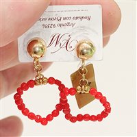 Orecchini Vidali Gioielli Donna in Argento Corallo ORAR-59-34 - ORAR-59-34